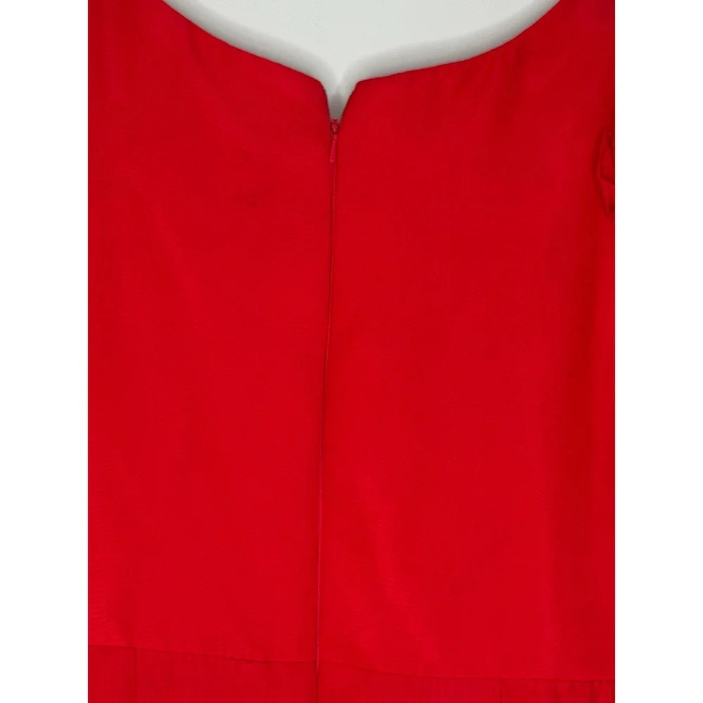 NWT JJ's House Red Chiffon Ruffle Holiday Christmas  Puff Sleeve Formal Party